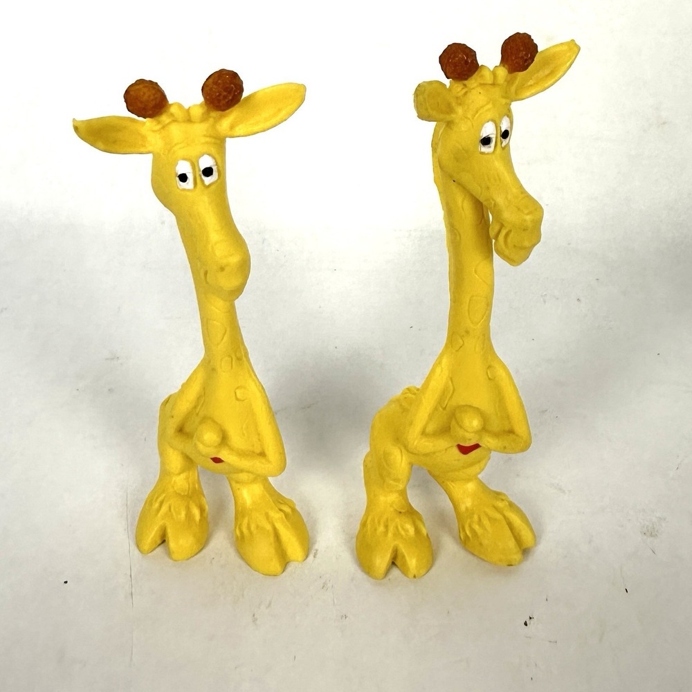 Bible Memory Buddies 3" Giraffe Animal Toy PVC Figurines Pair Free Shipping